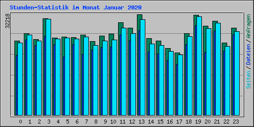Stunden-Statistik im Monat Januar 2020