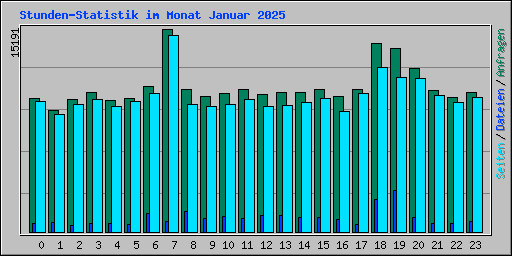Stunden-Statistik im Monat Januar 2025
