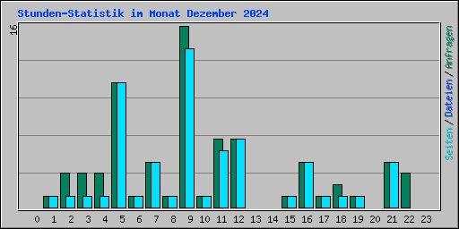 Stunden-Statistik im Monat Dezember 2024