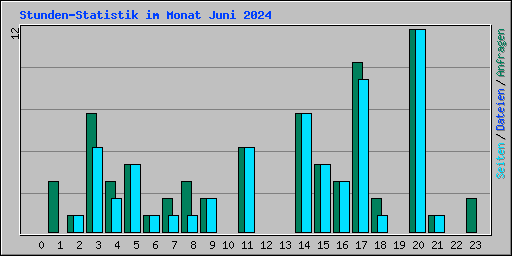 Stunden-Statistik im Monat Juni 2024