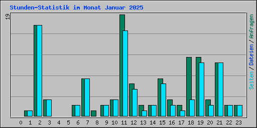 Stunden-Statistik im Monat Januar 2025
