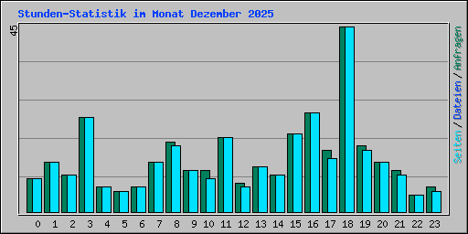 Stunden-Statistik im Monat Dezember 2025