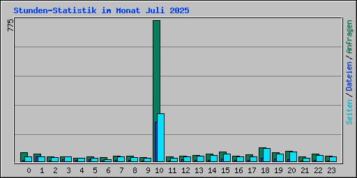 Stunden-Statistik im Monat Juli 2025