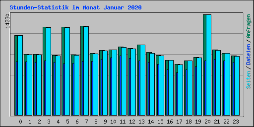 Stunden-Statistik im Monat Januar 2020