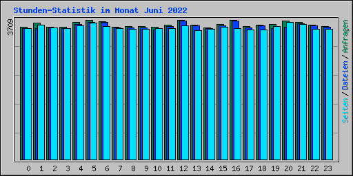 Stunden-Statistik im Monat Juni 2022