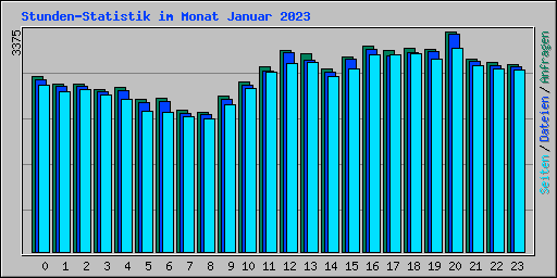 Stunden-Statistik im Monat Januar 2023