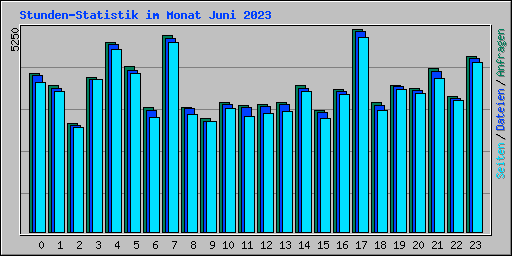 Stunden-Statistik im Monat Juni 2023