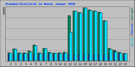 Stunden-Statistik im Monat Januar 2026